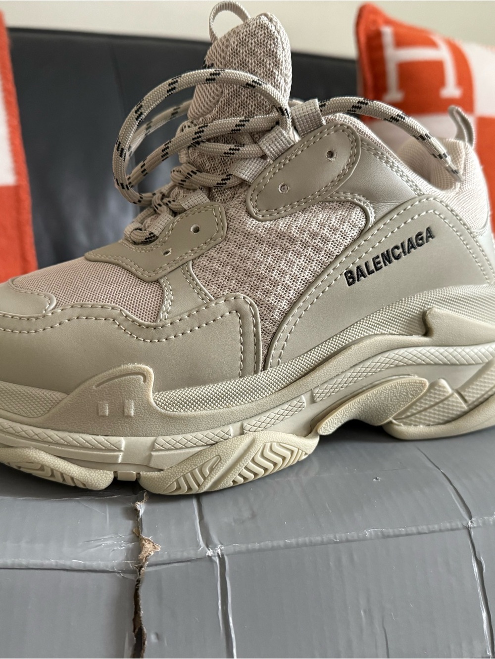 Balenciaga Triple S Trainer in Light Beige NWT